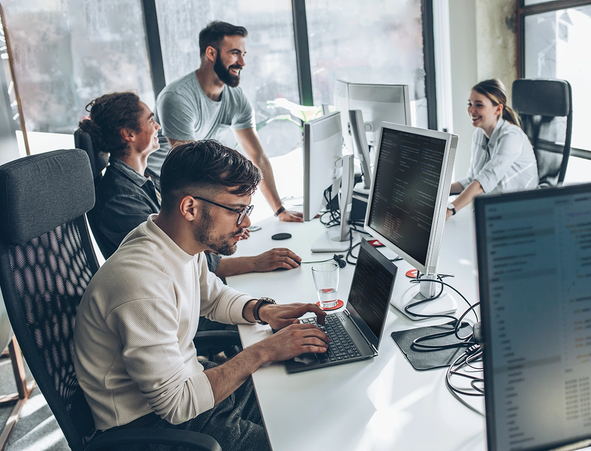 Professionals working in an office